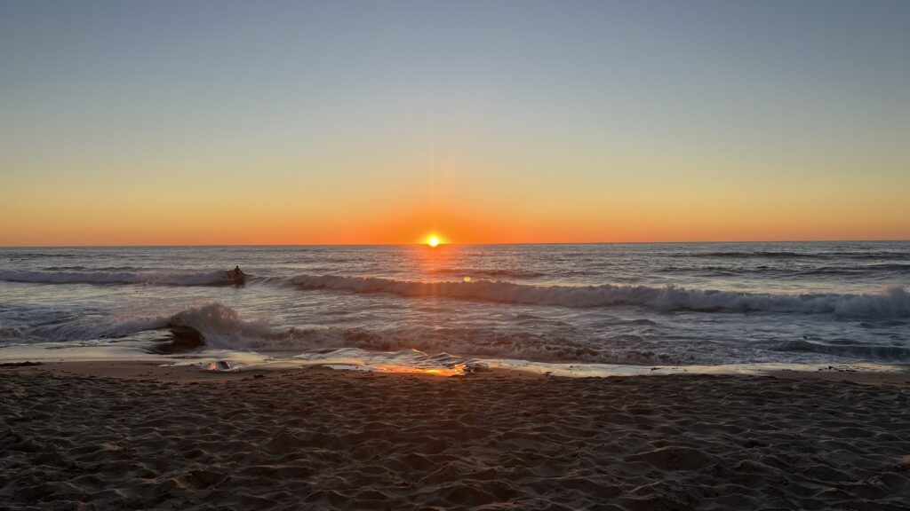 Sunset on the beach
