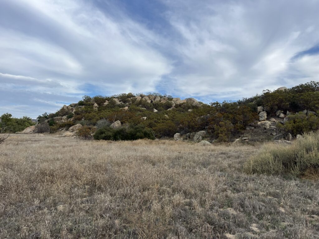 A hill on land in southern california