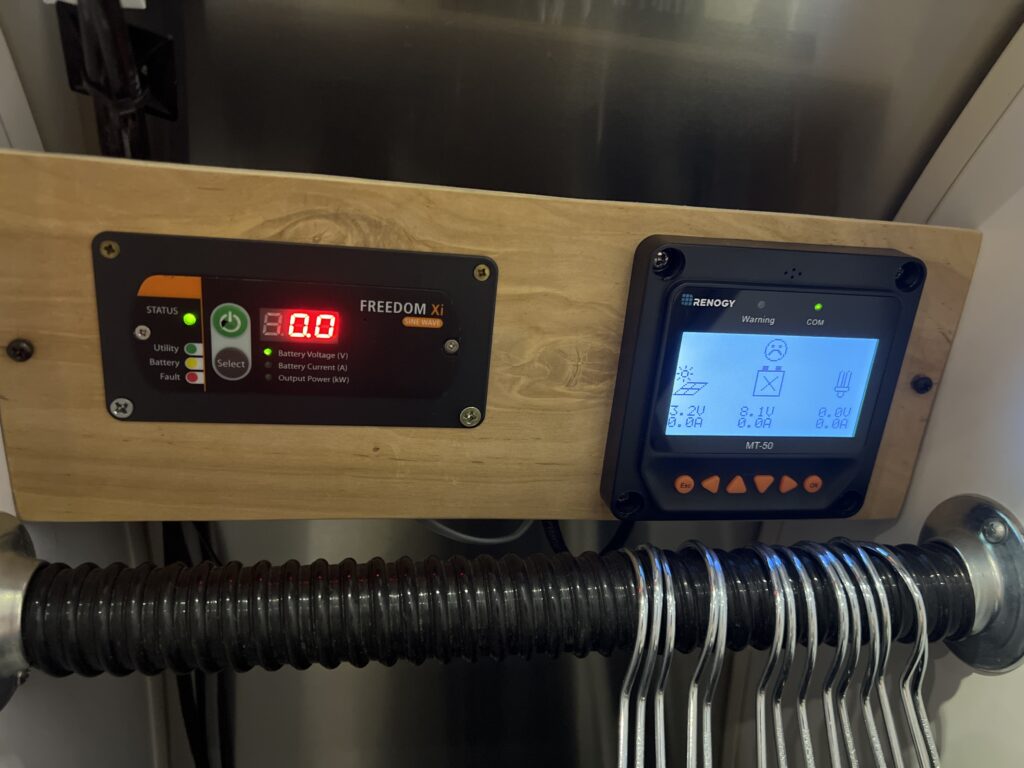 Inverter and Renogy solar monitor
