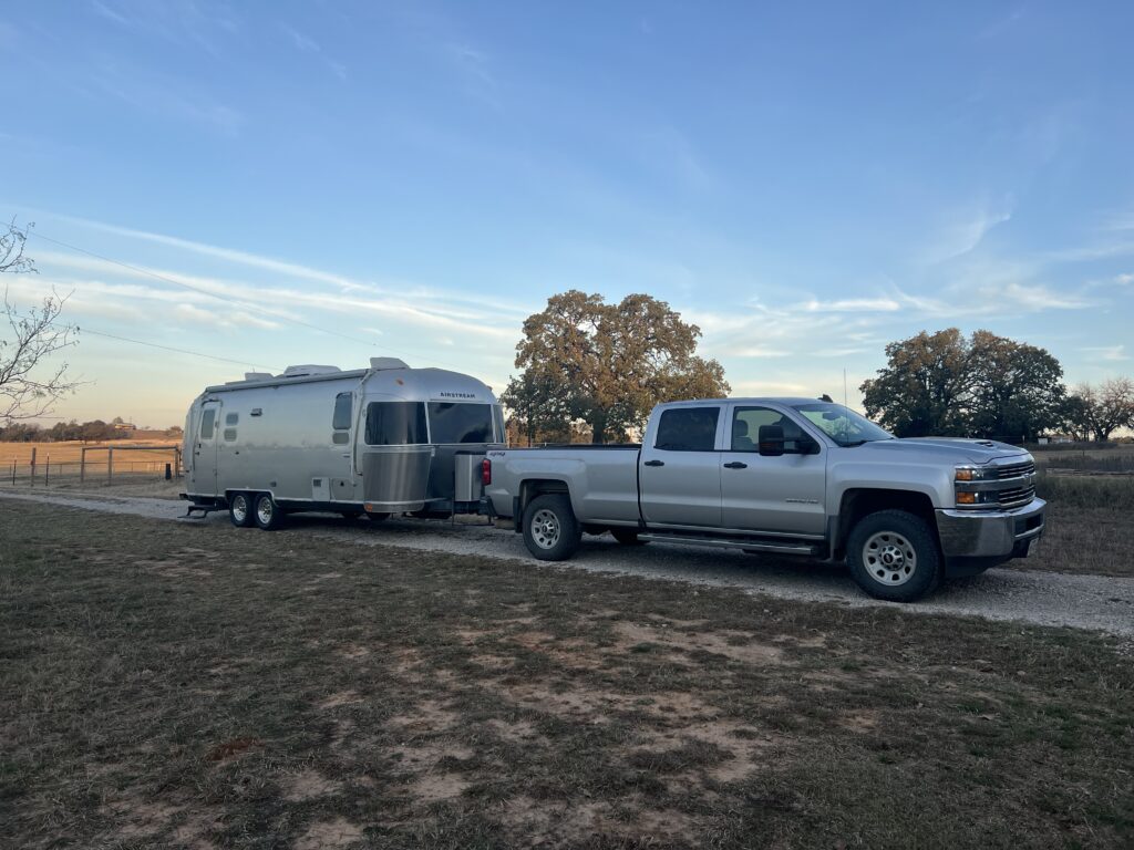 Chevy truck with a Airstream International