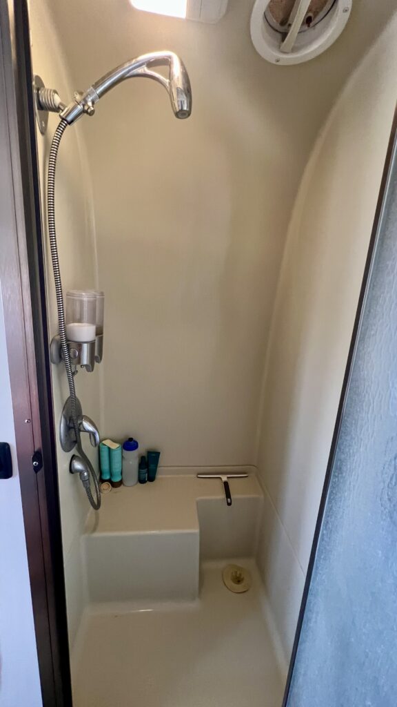 Shower in an Airstream international