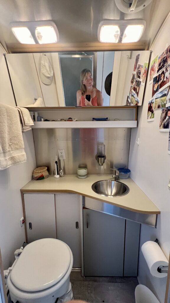 Bathroom in an Airstream